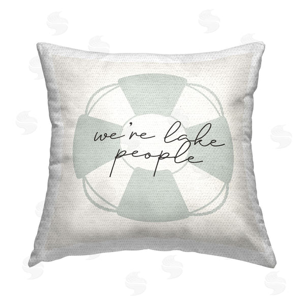Stupell Industries Stupell Studio | Lake People Phrase Printed Throw Pillow