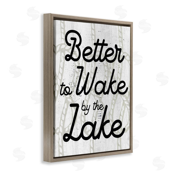 Stupell Industries Stupell Studio | Lake Phrase On Rope Pattern Wall Art