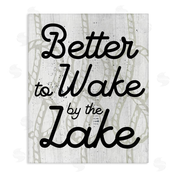 stupell industries Stupell Studio | Lake Phrase on Rope Pattern Wall Art