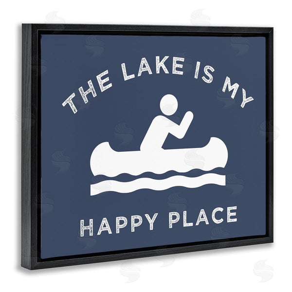 Stupell Industries Stupell Studio | Lake's My Happy Place Row Boat Paddler Wall Art