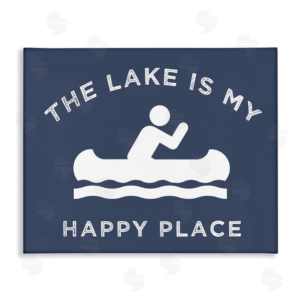 stupell industries Stupell Studio | Lake's My Happy Place Row Boat Paddler Wall Art