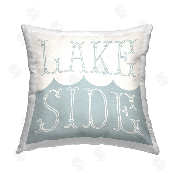 stupell industries Stupell Studio | Lake Side with Wave Printed Throw Pillow