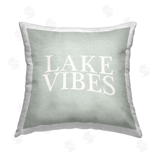 Stupell Industries Stupell Studio | Lake Vibes Phrase Printed Throw Pillow
