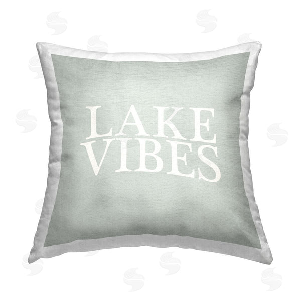 stupell industries Stupell Studio | Lake Vibes Phrase Printed Throw Pillow