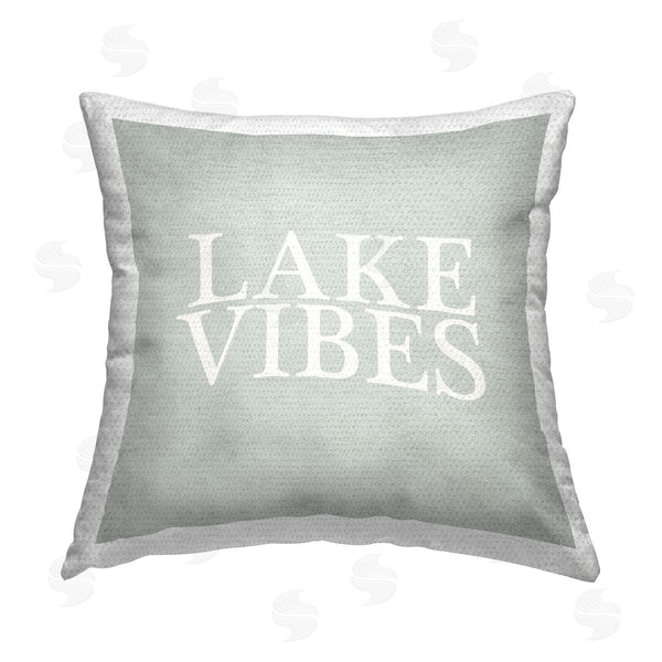 Stupell Industries Stupell Studio | Lake Vibes Rustic Phrase Printed Throw Pillow