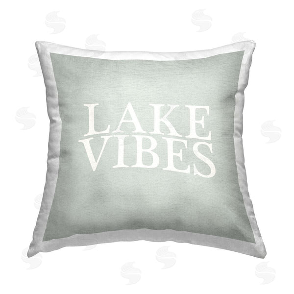 stupell industries Stupell Studio | Lake Vibes Rustic Phrase Printed Throw Pillow