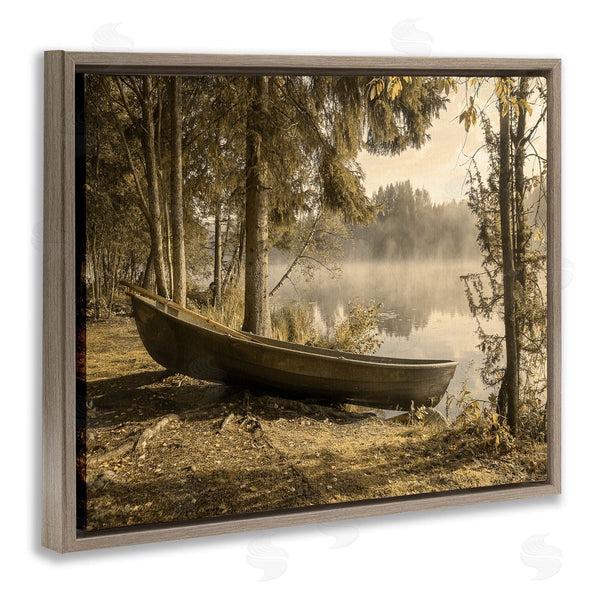 Stupell Industries Stupell Studio | Lakeside Canoe Forest Wilderness Wall Art