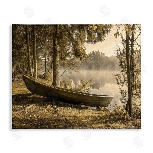 stupell industries Stupell Studio | Lakeside Canoe Forest Wilderness Wall Art