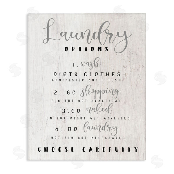 stupell industries Stupell Studio | Laundry Option List Wash or Go Naked Humor Wall Art