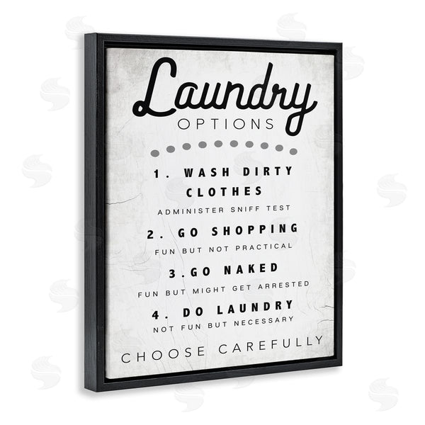 Stupell Industries Stupell Studio | Laundry Options Sign Funny Cleaning Suggestions