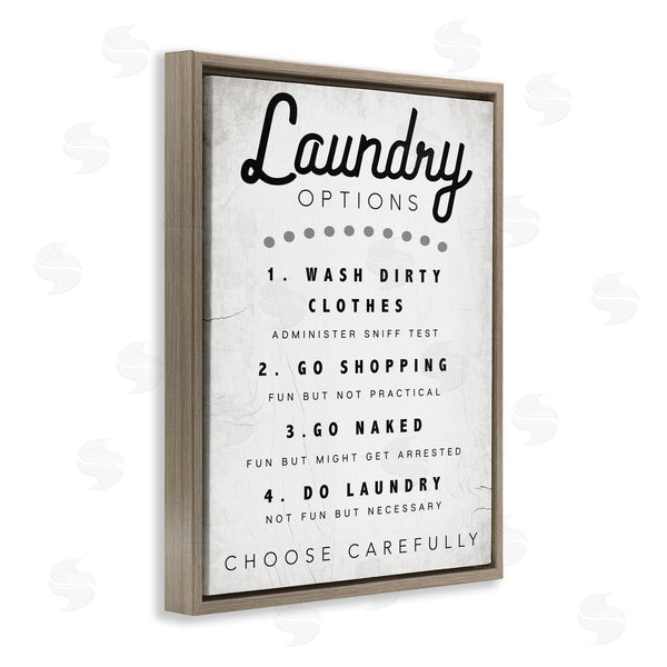 Stupell Industries Stupell Studio | Laundry Options Sign Funny Cleaning Suggestions