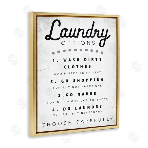 Stupell Industries Stupell Studio | Laundry Options Sign Funny Cleaning Suggestions