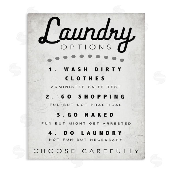 stupell industries Stupell Studio | Laundry Options Sign Funny Cleaning Suggestions