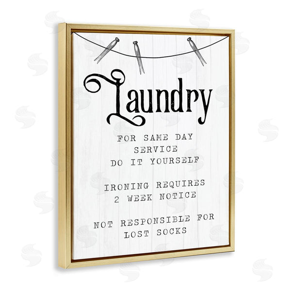 Stupell Industries Stupell Studio | Laundry Room Funny Warning Wall Art