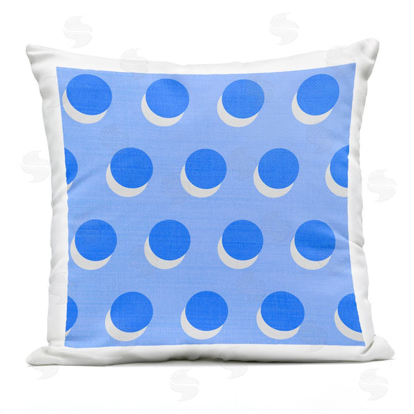 Stupell Industries Stupell Studio | Layered Blue Polka Dot Circle Shapes Printed Throw Pillow