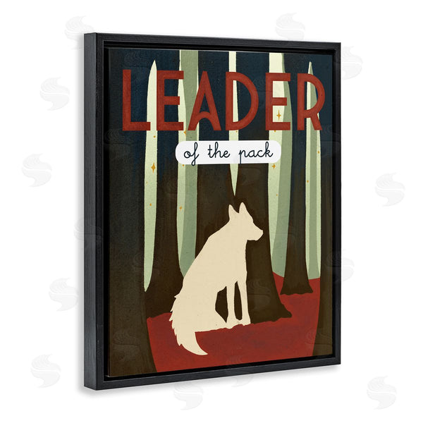 Stupell Industries Stupell Studio | Leader Of The Pack Wolf Woodland Trees Rustic Kids Wall Art