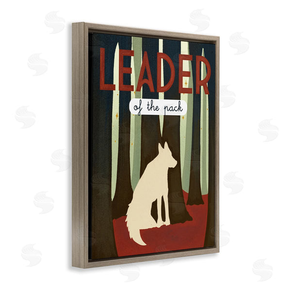 Stupell Industries Stupell Studio | Leader Of The Pack Wolf Woodland Trees Rustic Kids Wall Art