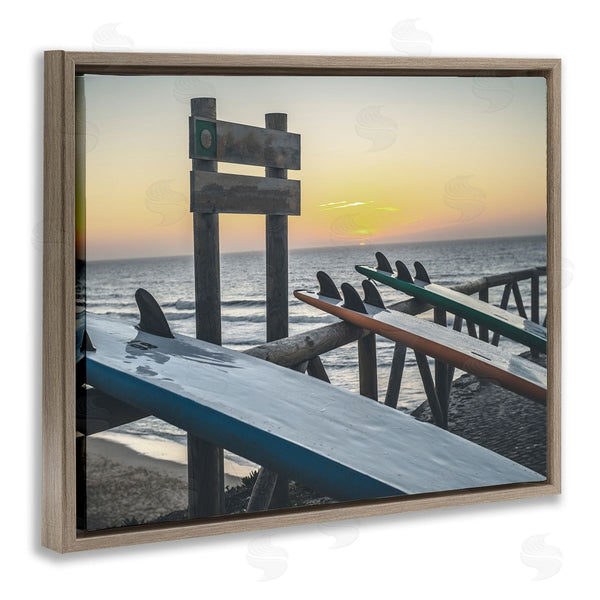 Stupell Industries Stupell Studio | Leaning Surfboards By Beach Wall Art
