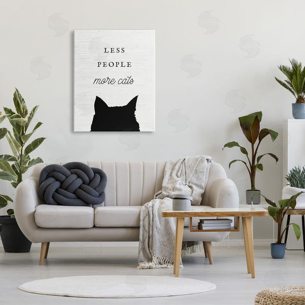 Stupell Industries Stupell Studio | Less People More Cats Wall Art