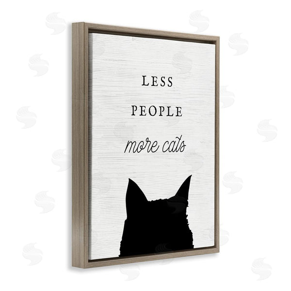 Stupell Industries Stupell Studio | Less People More Cats Wall Art