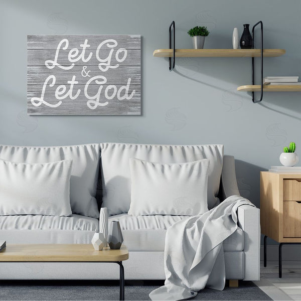 Stupell Industries Stupell Studio | Let Go Let God Inspirational Faith Based Quote Wall Art