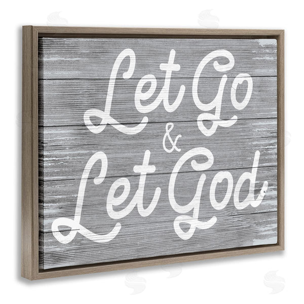 Stupell Industries Stupell Studio | Let Go Let God Inspirational Faith Based Quote Wall Art