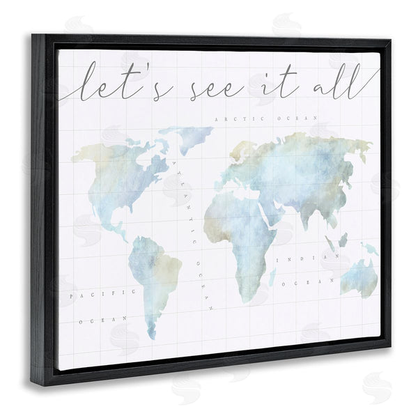 Stupell Industries Stupell Studio | Let's See It All World Map Wall Art