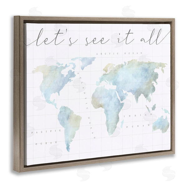 Stupell Industries Stupell Studio | Let's See It All World Map Wall Art
