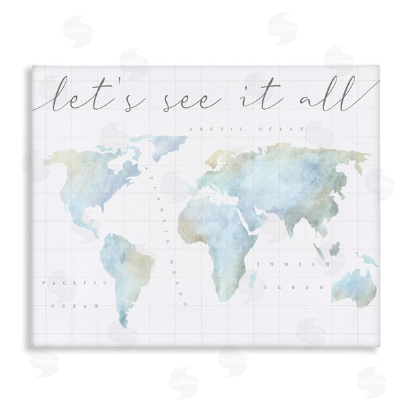 stupell industries Stupell Studio | Let's See It All World Map Wall Art