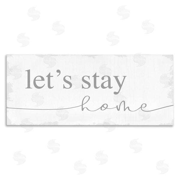 stupell industries Stupell Studio | Let's Stay Home Phrase Soft Grey Distressed
