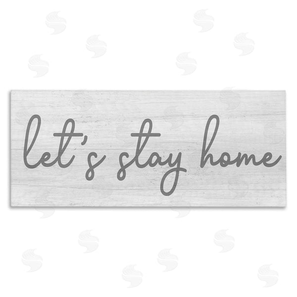stupell industries Stupell Studio | Let's Stay Home Sentiments Soft Circular Script