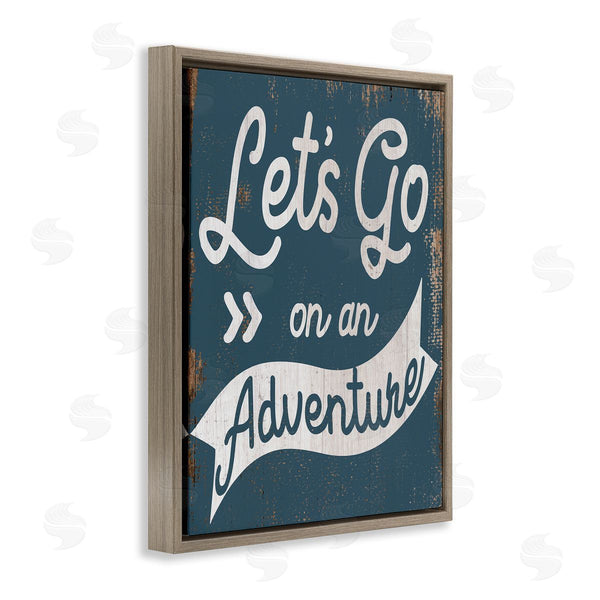 Stupell Industries Stupell Studio | Lets Go On An Adventure Blue