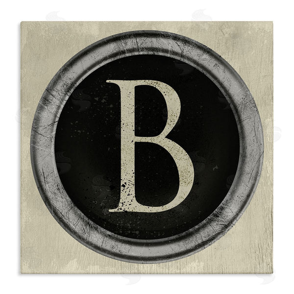 stupell industries Stupell Studio | Letter B Initial Vintage Typewriter Key Shape Wall Art