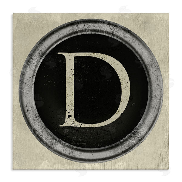 stupell industries Stupell Studio | Letter D Initial Vintage Typewriter Key Shape Wall Art