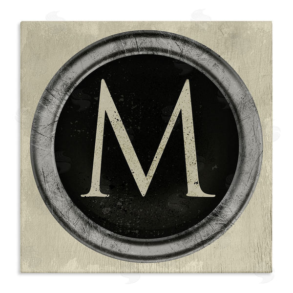 stupell industries Stupell Studio | Letter M Initial Vintage Shape Typewriter Key Wall Art