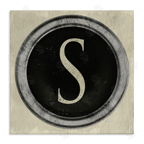 stupell industries Stupell Studio | Letter S Initial Vintage Typewriter Key Shape Wall Art