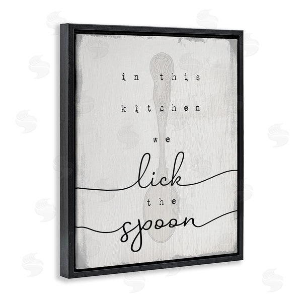 Stupell Industries Stupell Studio | Lick The Spoon Fun Baking Calligraphy Vintage Text Wall Art