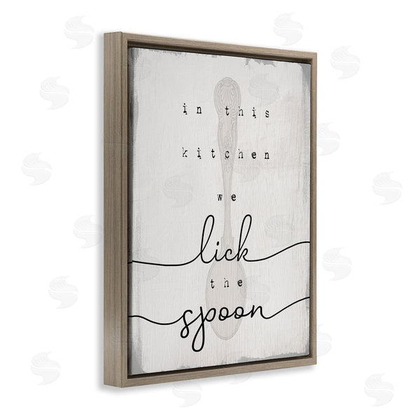 Stupell Industries Stupell Studio | Lick The Spoon Fun Baking Calligraphy Vintage Text Wall Art