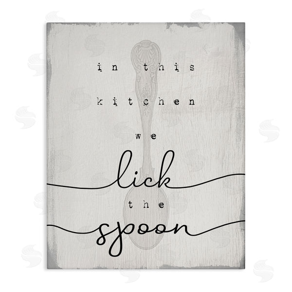 stupell industries Stupell Studio | Lick The Spoon Fun Baking Calligraphy Vintage Text Wall Art