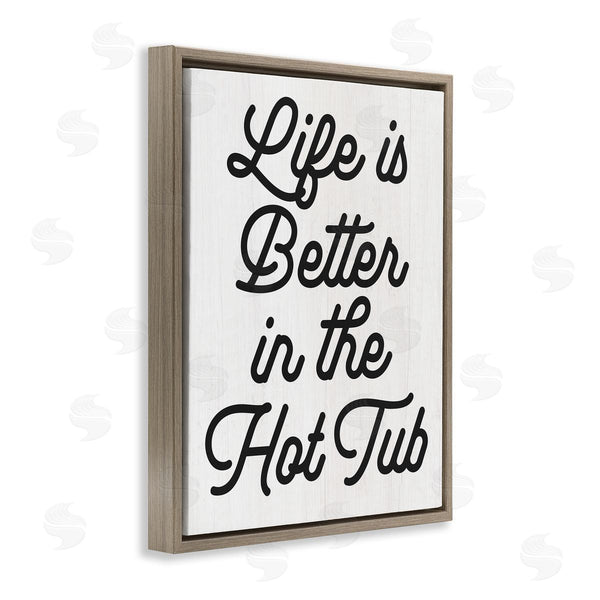 Stupell Industries Stupell Studio | Life Better In Hot Tub Phrase Wall Art