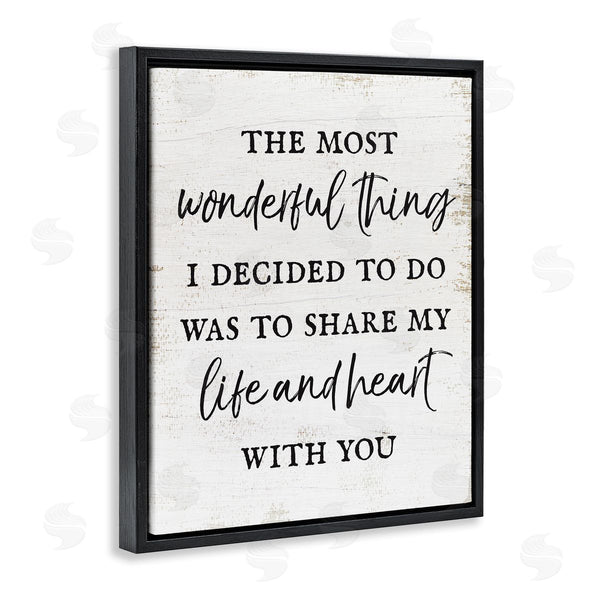 Stupell Industries Stupell Studio | Life & Heart With You Romance Wall Art