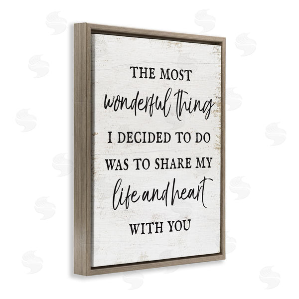 Stupell Industries Stupell Studio | Life & Heart With You Romance Wall Art