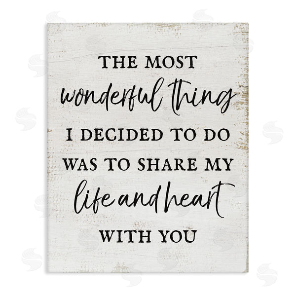 stupell industries Stupell Studio | Life & Heart With You Romance Wall Art