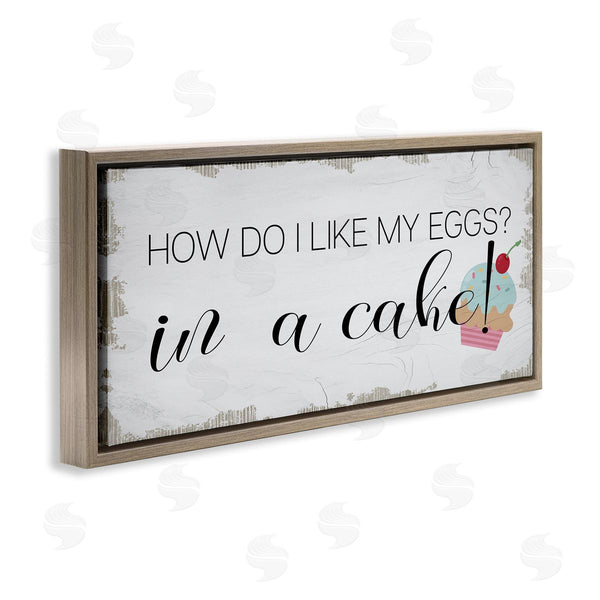 Stupell Industries Stupell Studio | Like My Eggs In Cake Cupcake