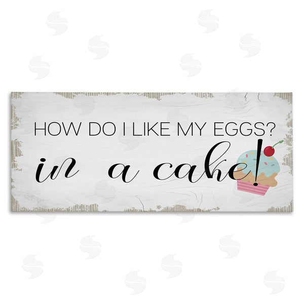 stupell industries Stupell Studio | Like My Eggs in Cake Cupcake