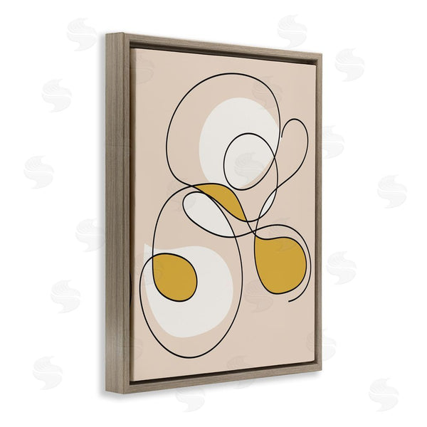 Stupell Industries Stupell Studio | Line Doodle With Yellow Wall Art