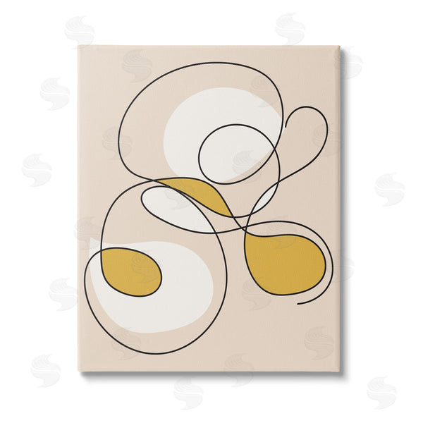 stupell industries Stupell Studio | Line Doodle with Yellow Wall Art