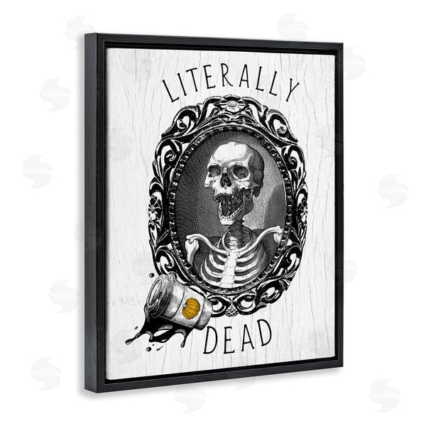 Stupell Industries Stupell Studio | Literally Dead Skeleton Spilled Coffee Wall Art
