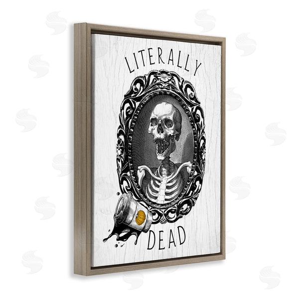 Stupell Industries Stupell Studio | Literally Dead Skeleton Spilled Coffee Wall Art