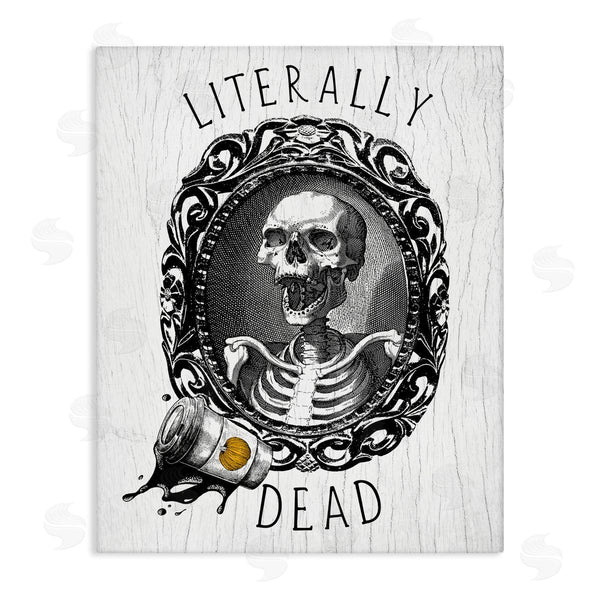 stupell industries Stupell Studio | Literally Dead Skeleton Spilled Coffee Wall Art